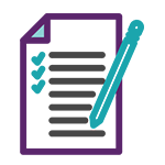 Icon image representing career support
